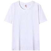 Custom Made Washed Pure Cotton Crew Neck Shortsleeve Shirt