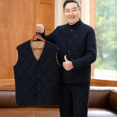 Winter Dads Cotton Padded Jacket And Pants Set