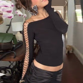 Slimming Cutout Top With Tie-up Details