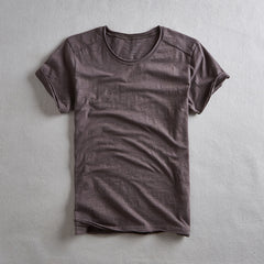 New Bamboo-Stripe Cotton Mens Short-Sleeve T-Shirt