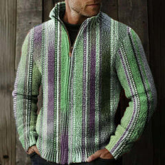 Mens Casual 3D Printed Christmas Zip-Up Jacket