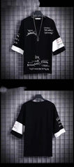 Mens Loose-fitting Japanese-style 34-sleeve Shirt For Spring And Summer