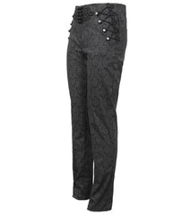 Fashionable Embroidered Chinese Knot Ethnic-Style Gothic Mens Pants