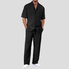 Fashionable Casual Loose Lapel Short-Sleeve Suit