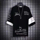 Mens Loose-fitting Japanese-style 34-sleeve Shirt For Spring And Summer