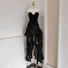 New Womens Dress Asymmetric Socialite-style Gown