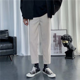 Mens Casual Loose-fitting Versatile Straight-leg Pants