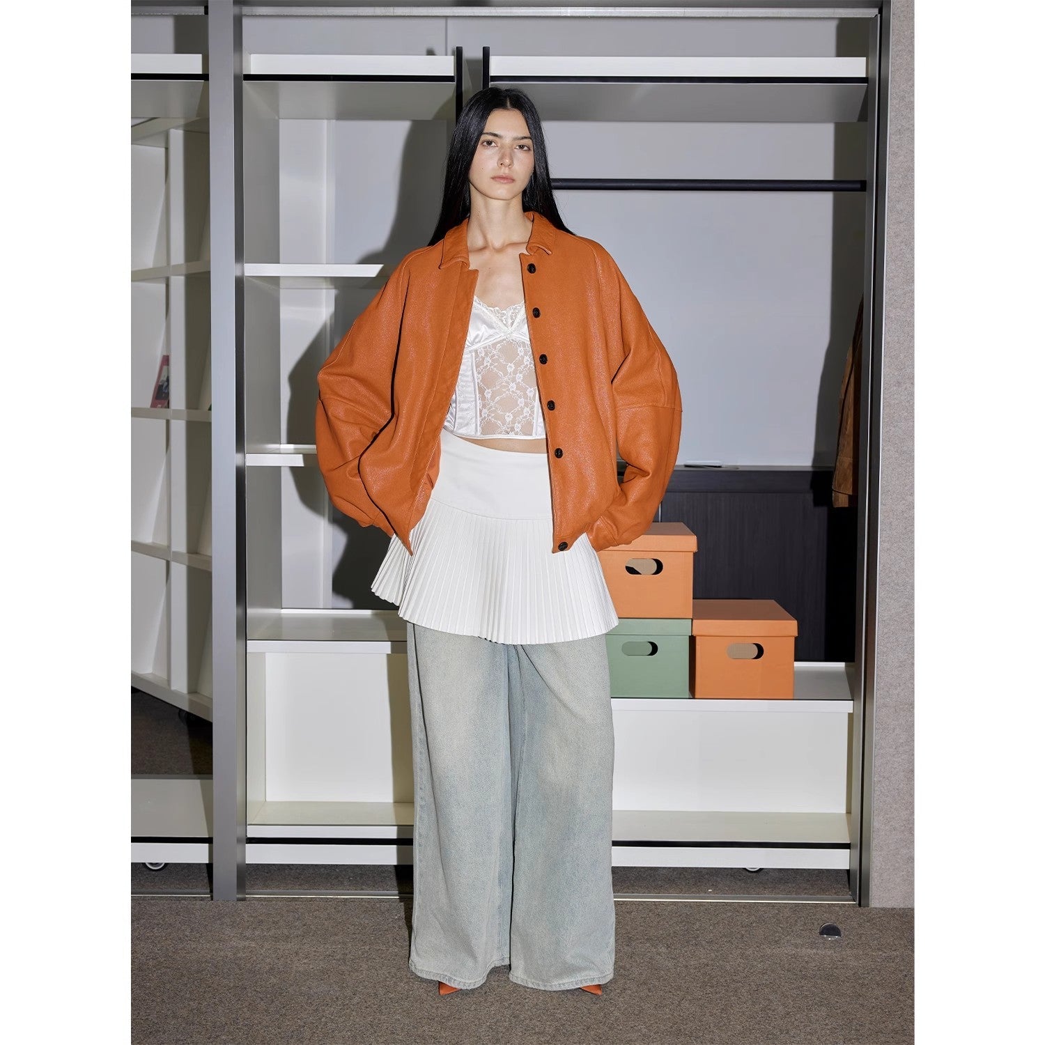 "Sydney Reincarnation" Heavy Wash Waxed Jacket Genuine Leather Outerwear