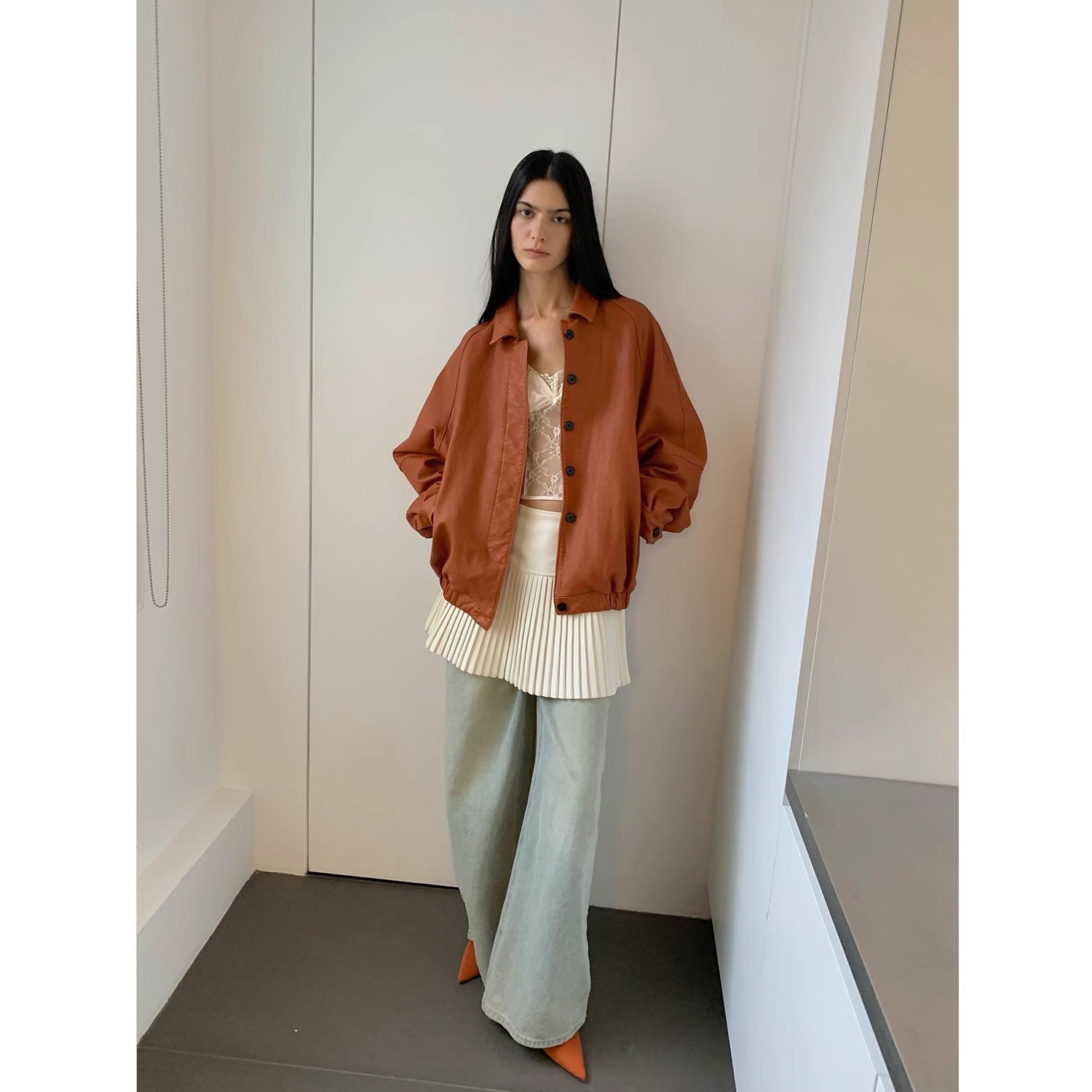 "Sydney Reincarnation" Heavy Wash Waxed Jacket Genuine Leather Outerwear