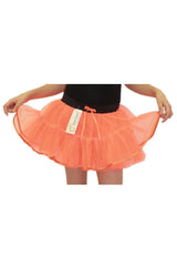 Crazy Chick Girls 4 Layers Orange Tutu Skirt