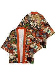 Cloak Kimono And Daoist Robe Cardigan With Three Quarter Length Sleeves