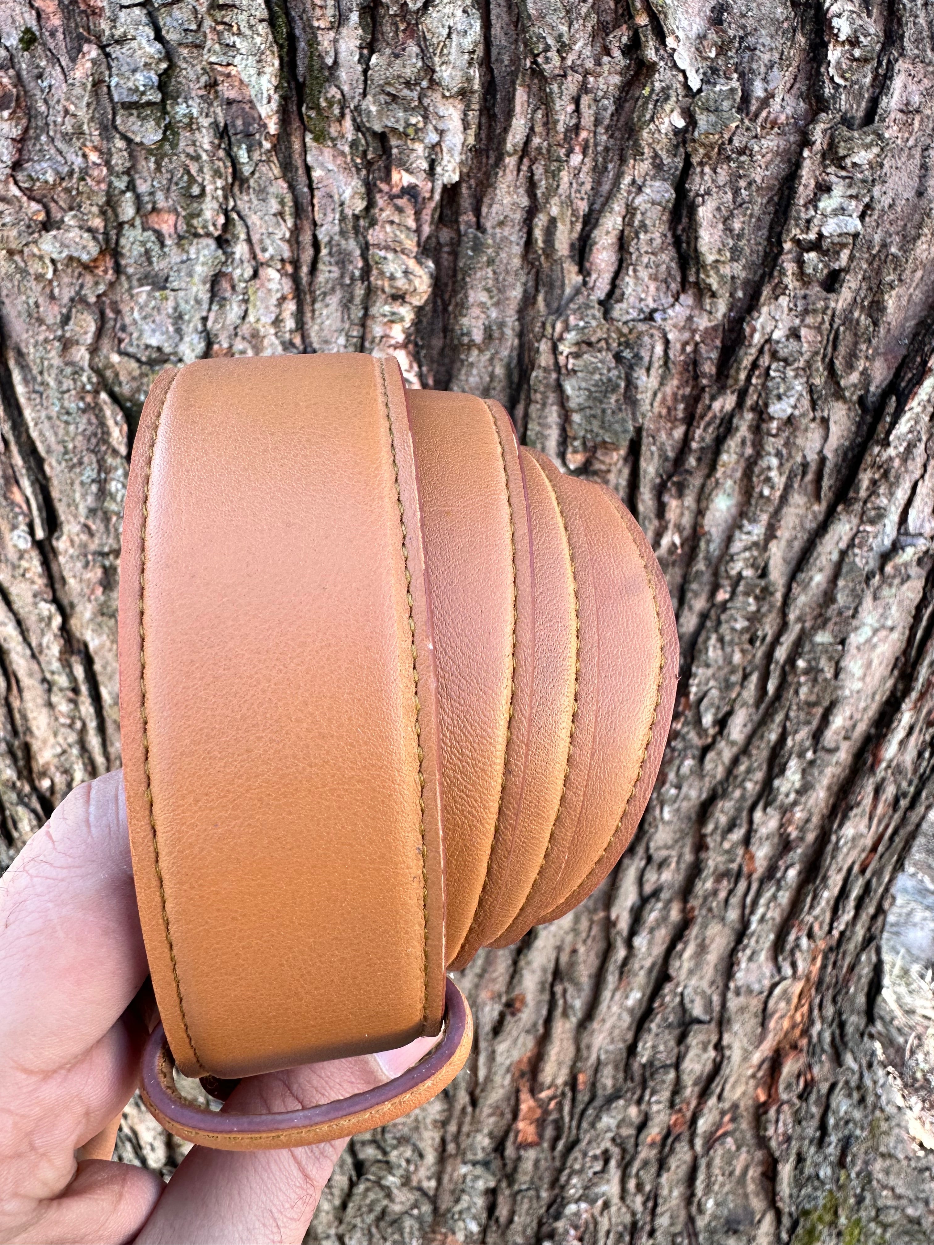 Handmade Brown Leather Belt (Wide)-2