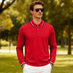Mens Casual Jacquard Polo Shirtquick-drying Breathable