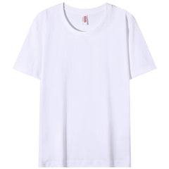 Custom Made Washed Pure Cotton Crew Neck Shortsleeve Shirt