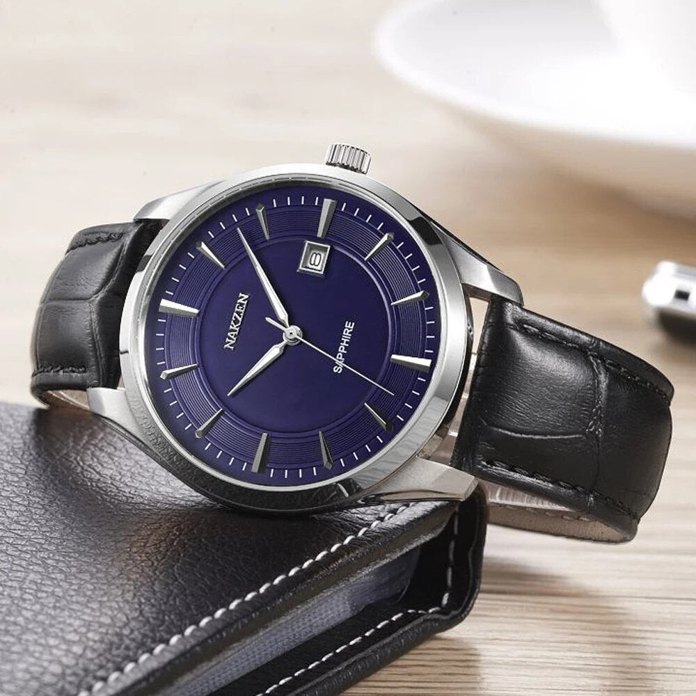 NAKZEN 2020 New Men's Watches Top Brand Luxury Quartz Watch Men Leather Waterproof Military Watch Man Clocks Relogio Masculino