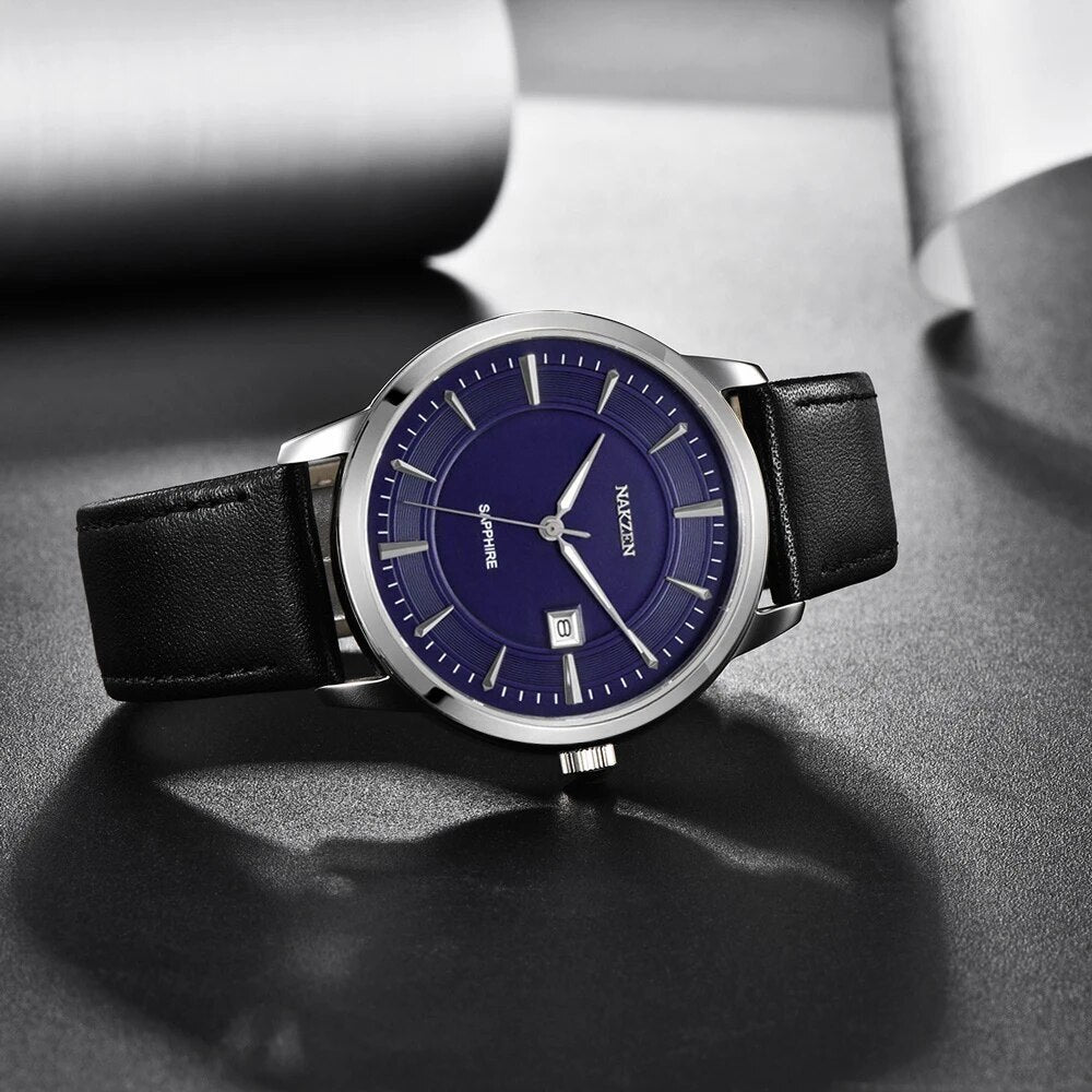 NAKZEN 2020 New Men's Watches Top Brand Luxury Quartz Watch Men Leather Waterproof Military Watch Man Clocks Relogio Masculino