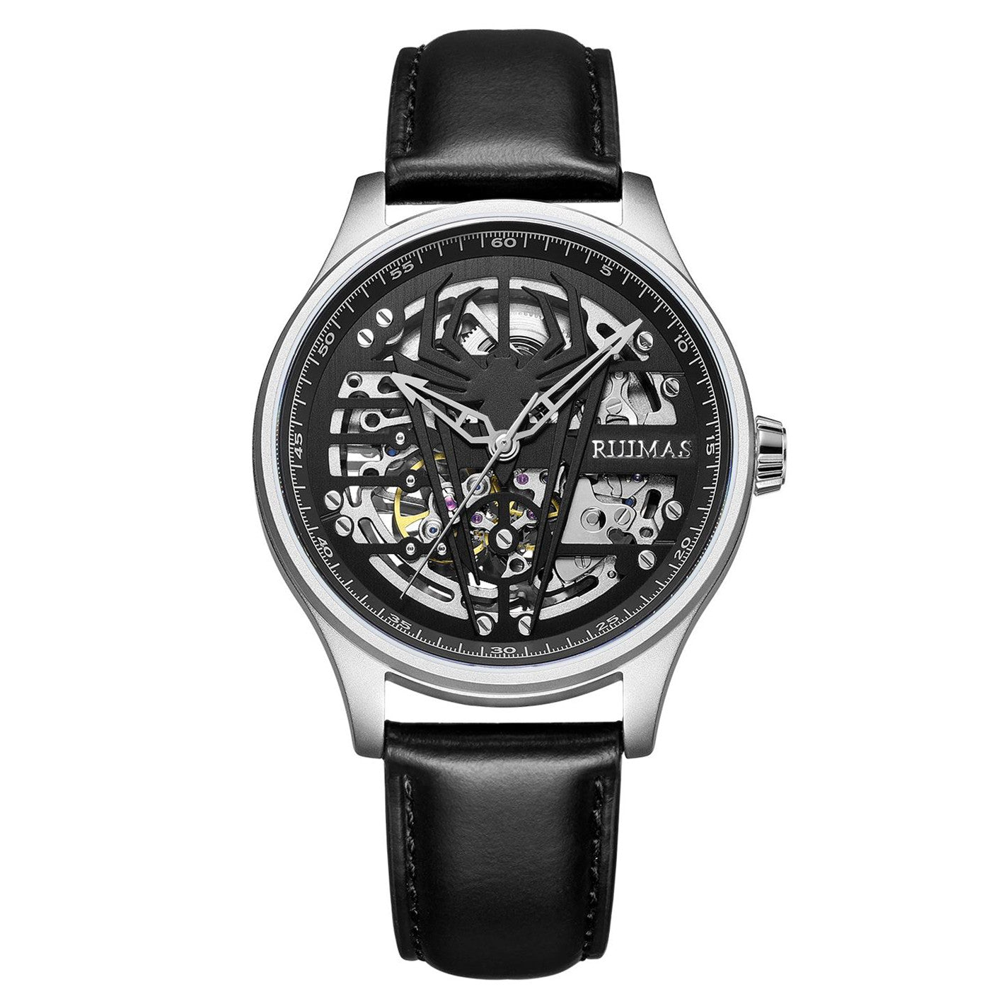 RUIMAS Mens Watches Leather Sports Watches Men's Army Military Wrist Watch Automatic Mechanical Male Clock Reloj Hombre 6787