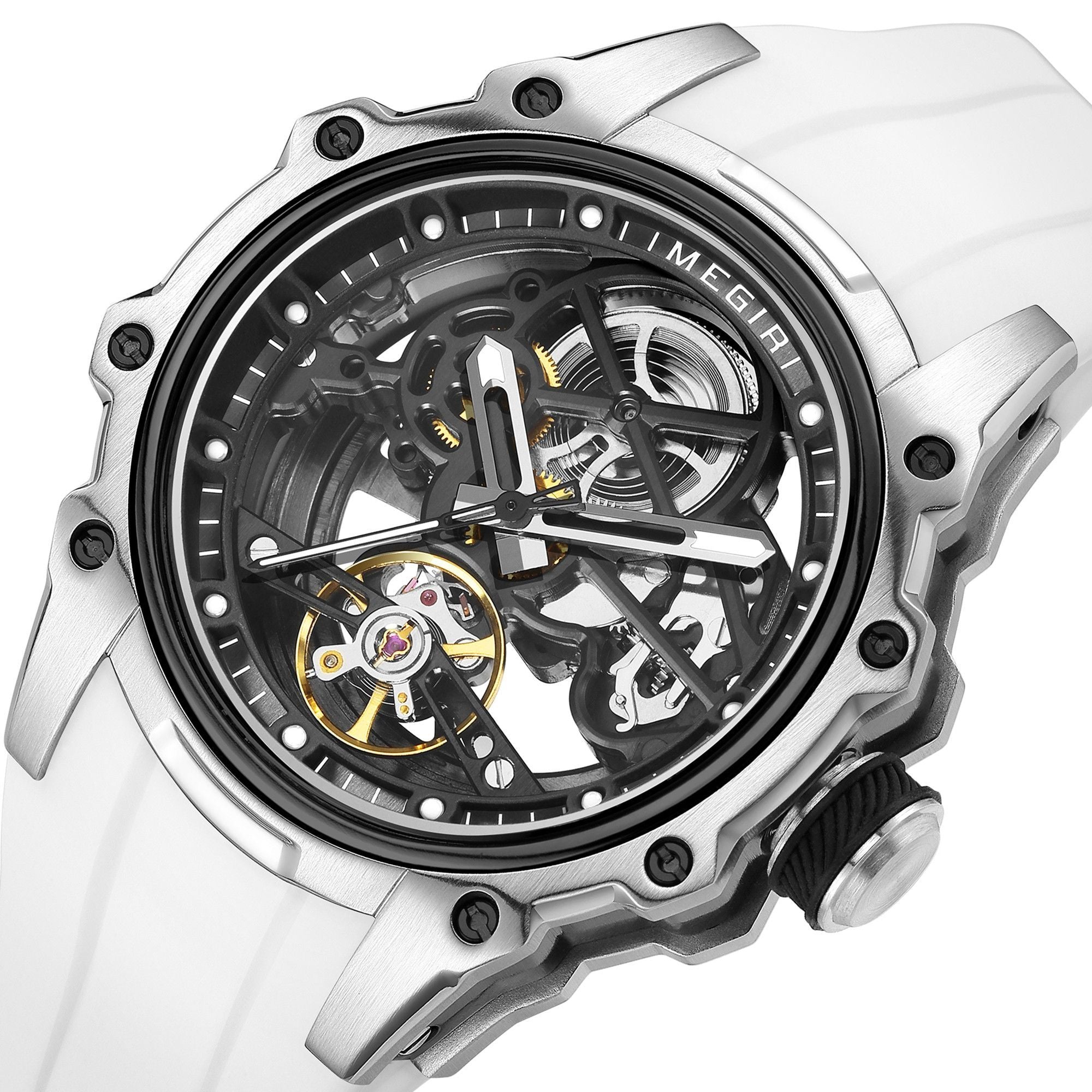 MEGIR Fashion Men's Full Automatic Watches Hollow Out Luminous Sports Mechanical Watch Waterproof Wristwatches Reloj Hombre 2243