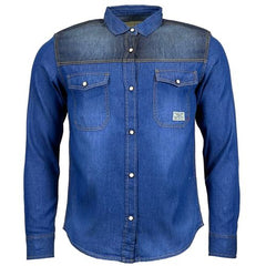 Mens Jack South Long Sleeved Contrast Denim Shirt