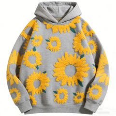 Men's Long Sleeved Printed Hooded Sweatshirt