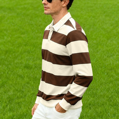Preppy American Style With A Casual Striped Design