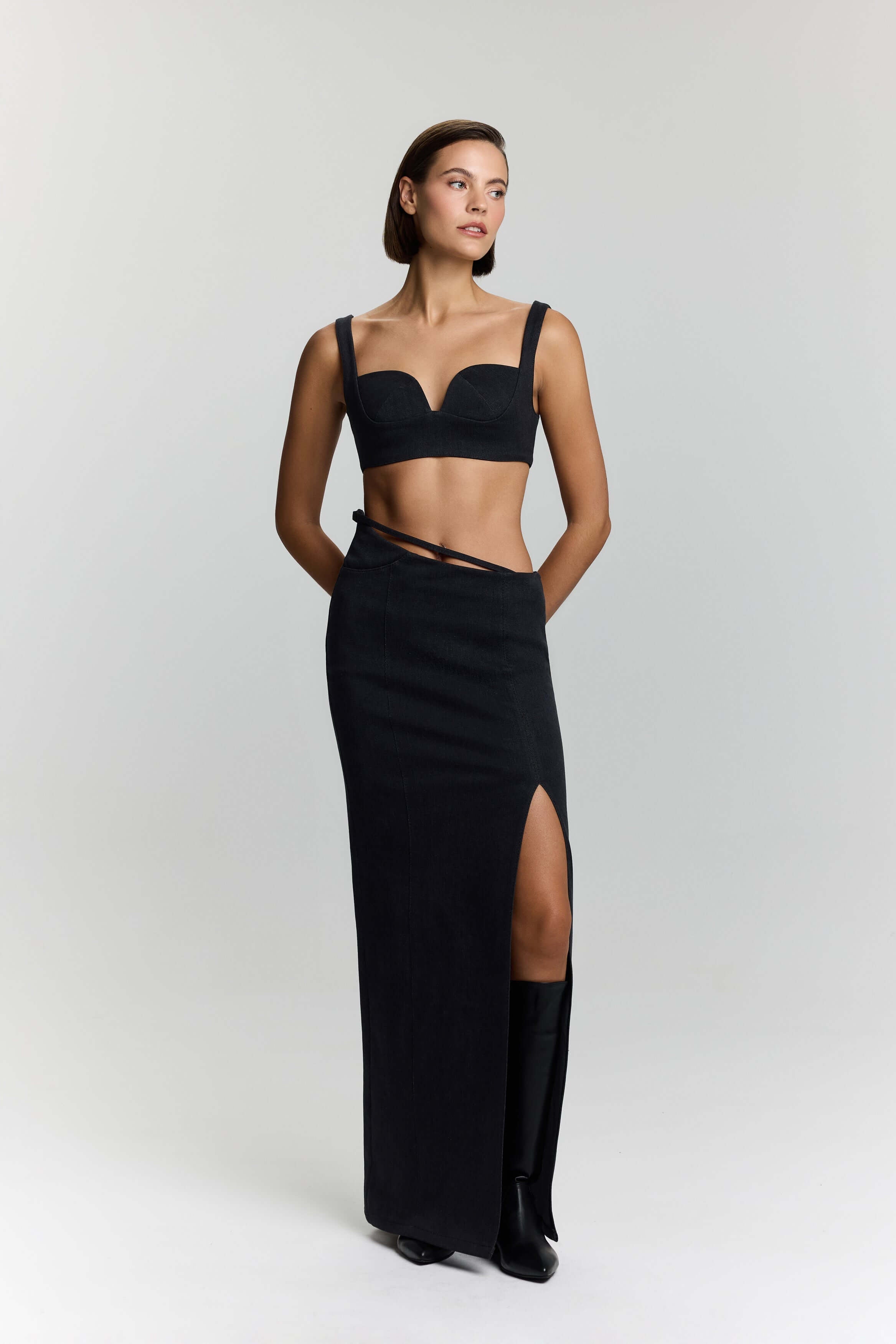 JENDUE Dreams Denim Crop Top - Stylish & Trendy Bustier