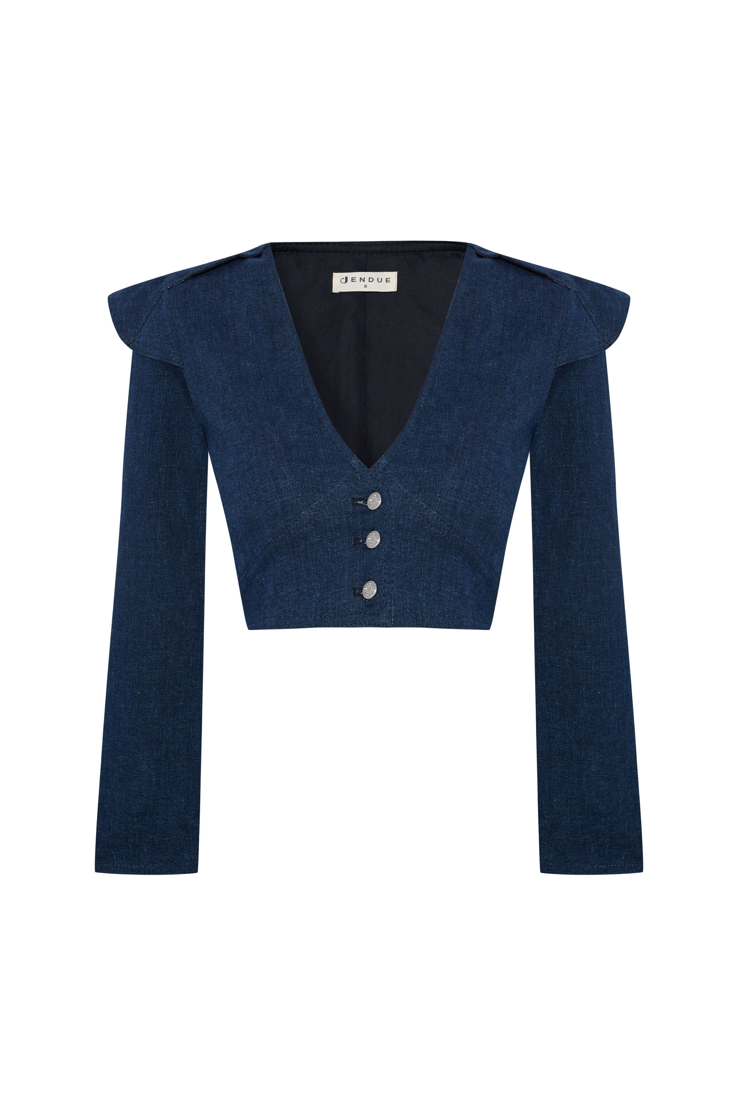 JENDUE Harmony Denim Jacket - Cropped & Stylish Outerwear