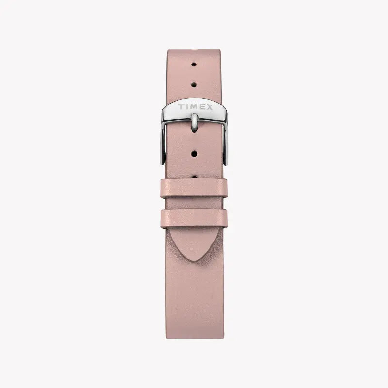 Timex Women's Pink Leather Watch, White Dial | Tw2t47900