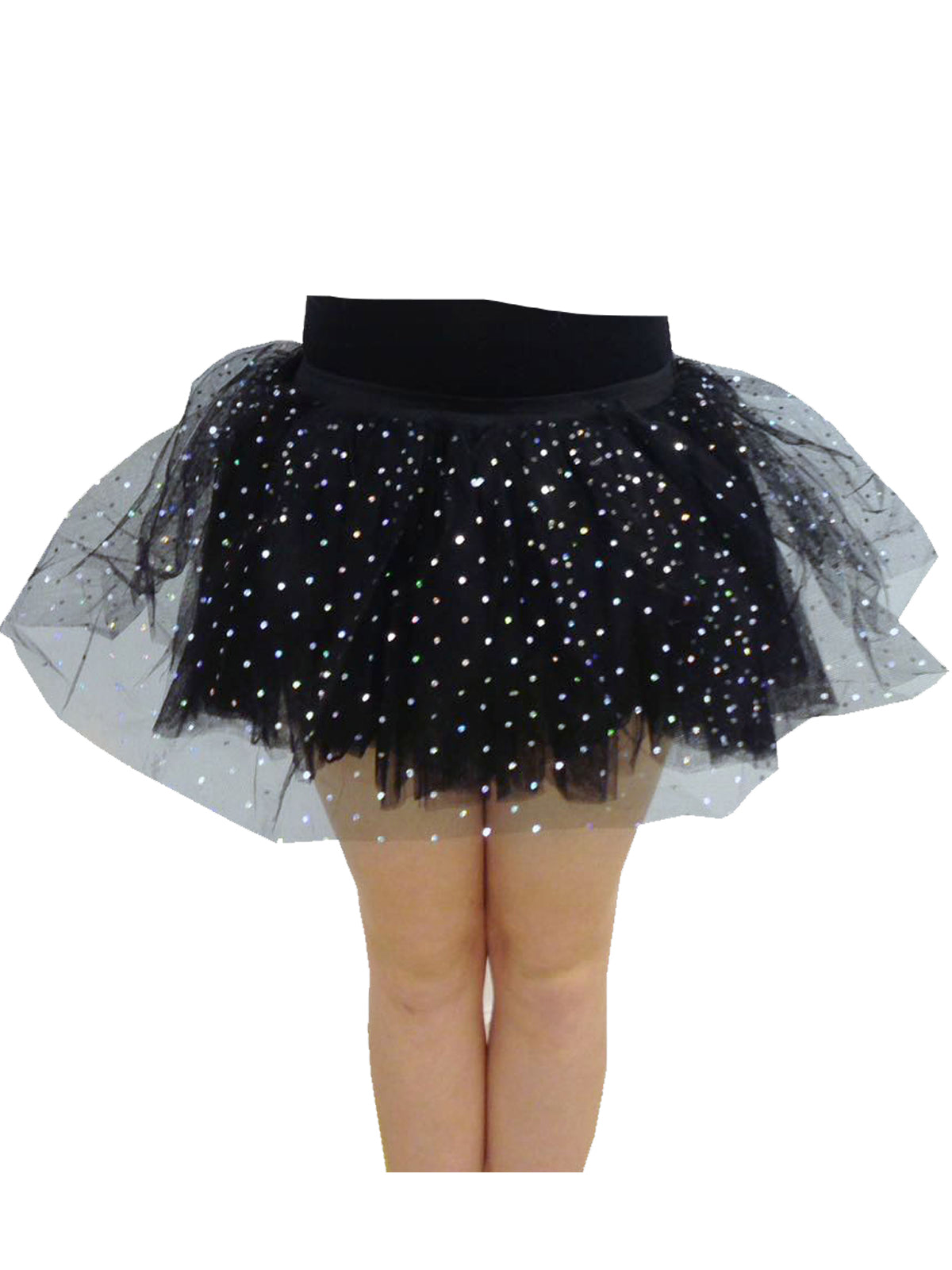 Crazy Chick Women Black Sequin Skirt