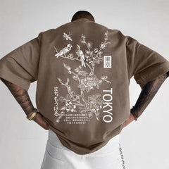 Retro Loose-fit Short-sleeve Printed T-shirt