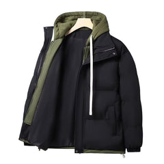 Couples Student Fake Two-Piece Puffer Jacket Cotton Coat