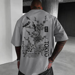 Retro Loose-fit Short-sleeve Printed T-shirt