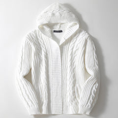 European And American Mens Twisted-knit Cardigan Sweater