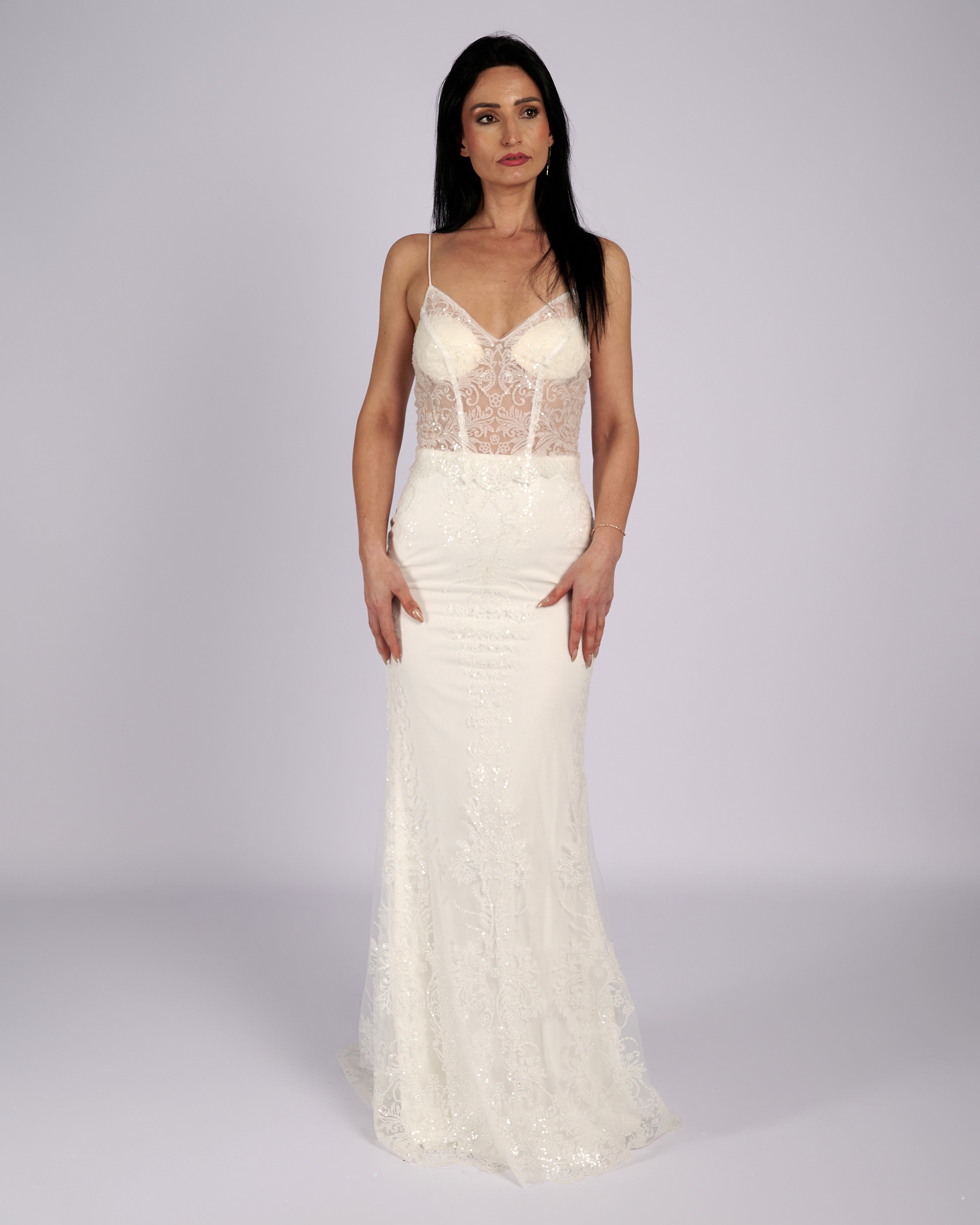 Chelsea Mermaid Spaghetti Straps Bridal Dress Chelsea Mermaid Spaghetti Straps Bridal Dresses-4
