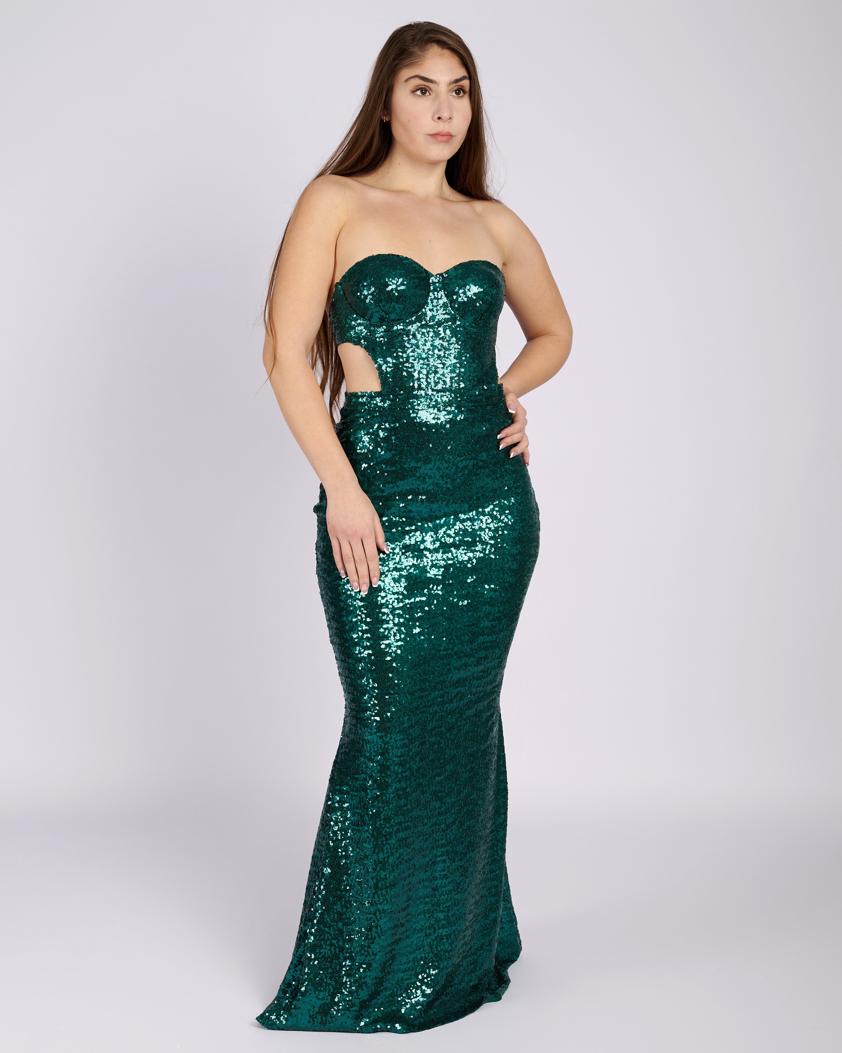 Bonita Emerald Sequin Dress evening dresses