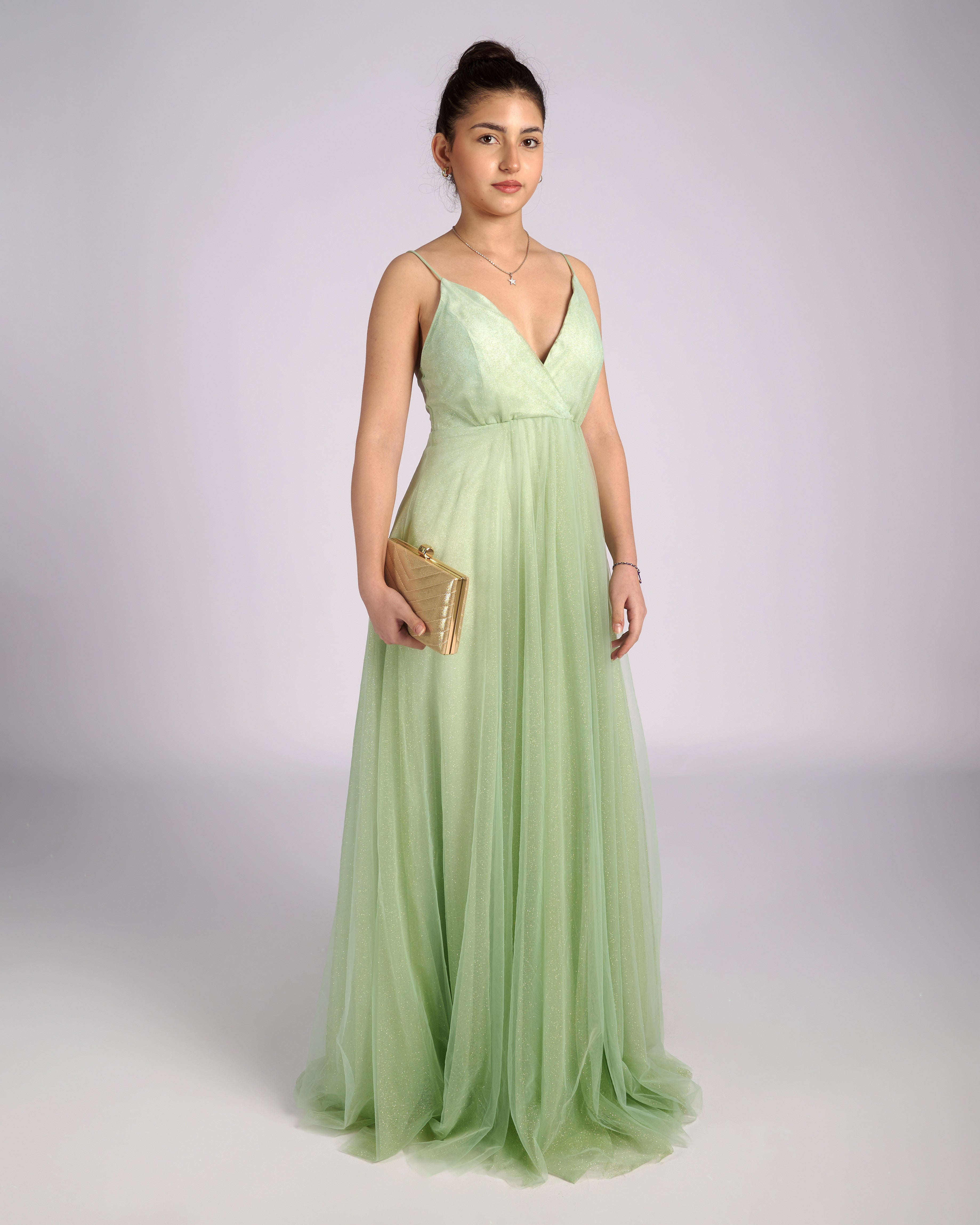 Nefeli Light Mint glitter dress "evening dresses"