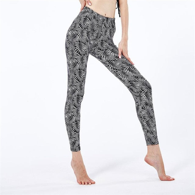 Fashion Girl Legging Spandex Aptitud Print Floral Leggings Leggins Milk Silk