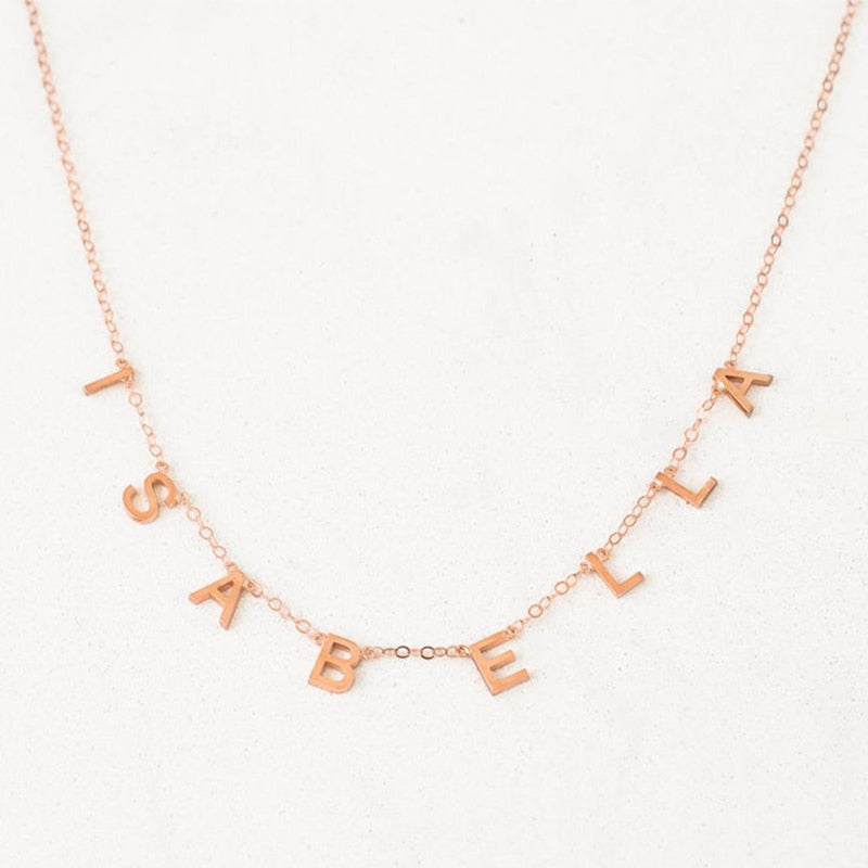 Letters Necklace for Women Custom Jewelry Stainless Steel Custom Name Necklaces Gold Nameplate Personality Gifts