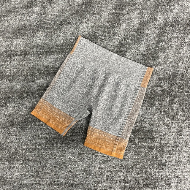 Seamless Gym Yoga Set For Women Fitness Bra Short Shirt Top Leggings Shorts Tracksuit Running Workout Sports Suit Hips Lifting