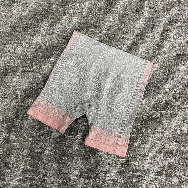 Seamless Gym Yoga Set For Women Fitness Bra Short Shirt Top Leggings Shorts Tracksuit Running Workout Sports Suit Hips Lifting