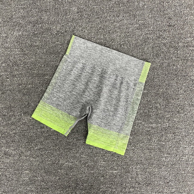 Seamless Gym Yoga Set For Women Fitness Bra Short Shirt Top Leggings Shorts Tracksuit Running Workout Sports Suit Hips Lifting