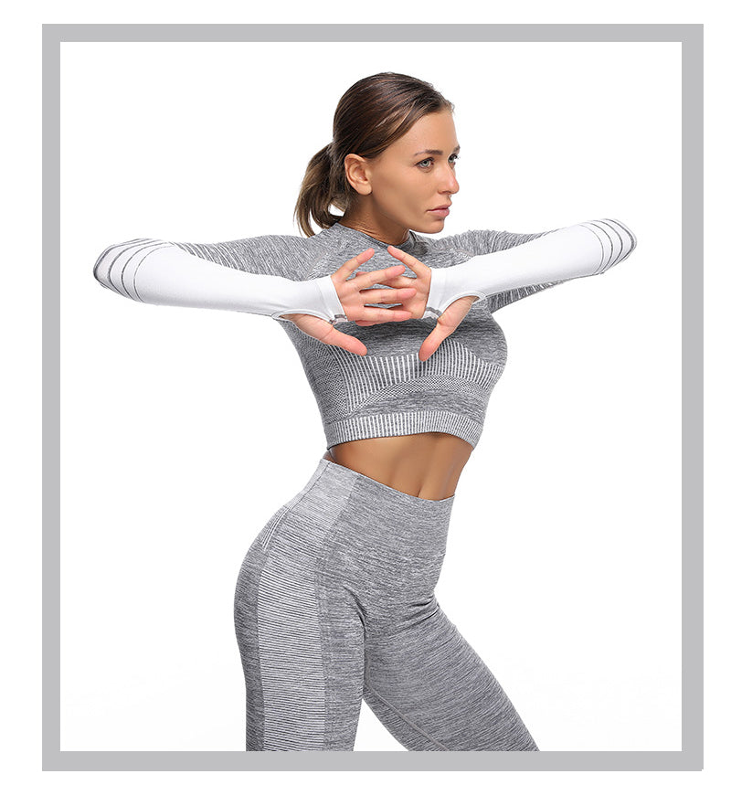 Seamless Gym Yoga Set For Women Fitness Bra Short Shirt Top Leggings Shorts Tracksuit Running Workout Sports Suit Hips Lifting