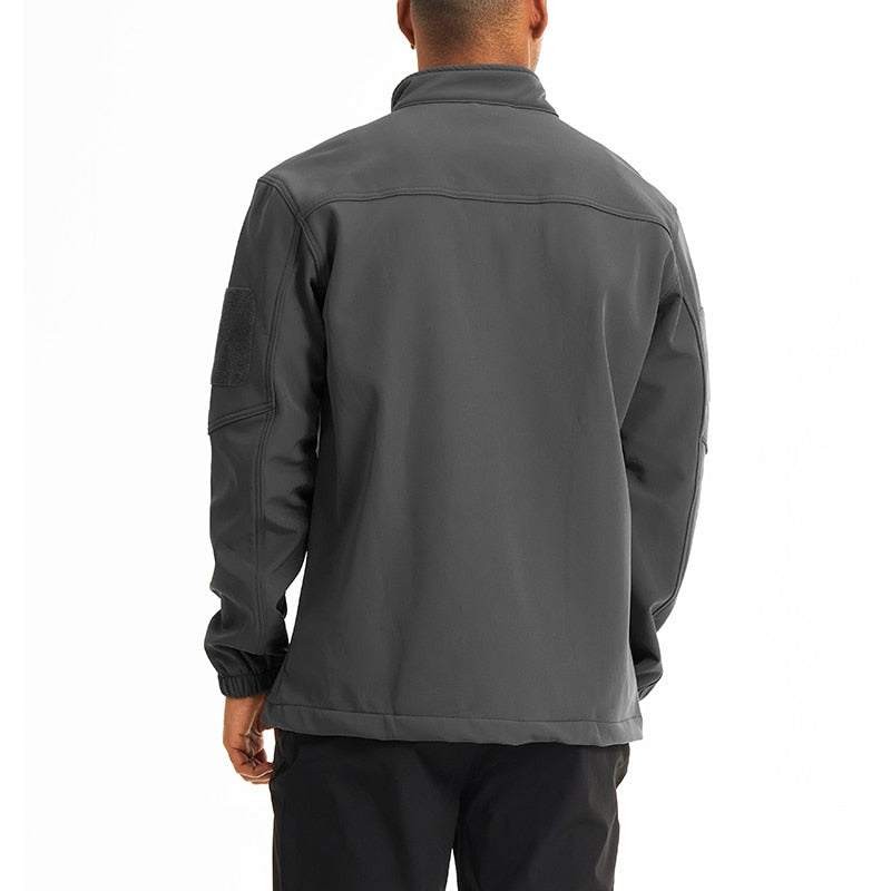 Soft shell Tactical  Jacket Mens Warm Military Waterproof Fleece  Jacket Windproof Multi-pockets Hunting Jacket Coat