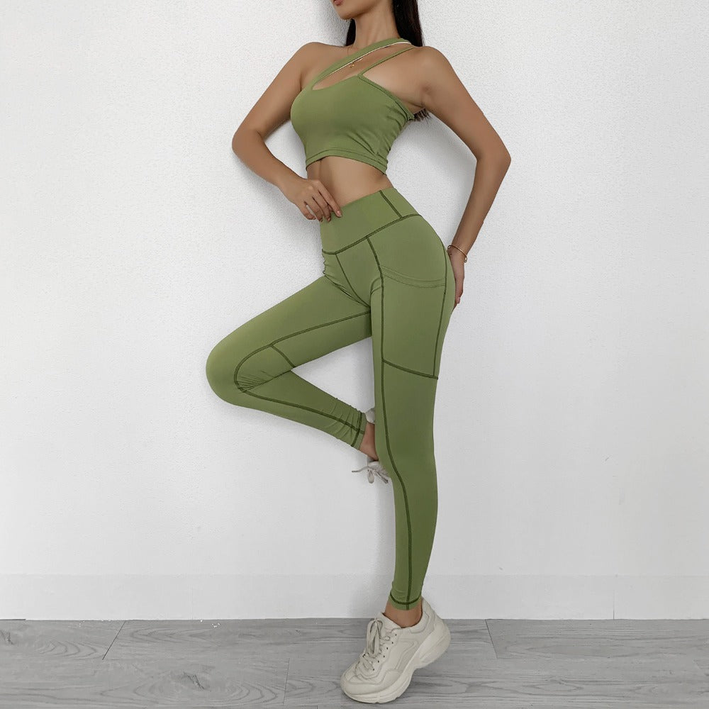 Sportwear Women Yoga Sets Fitness Wear 2peice Suits High Waist Legging Top Bra Gym Running Clothing Outfit Sport Suit