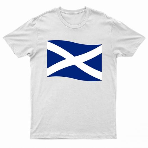 Adults Scotland Printed Scottish Flag T-Shirt