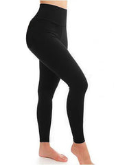 Crazy Chick Women High Waist Black Ladies Cotton Leggings