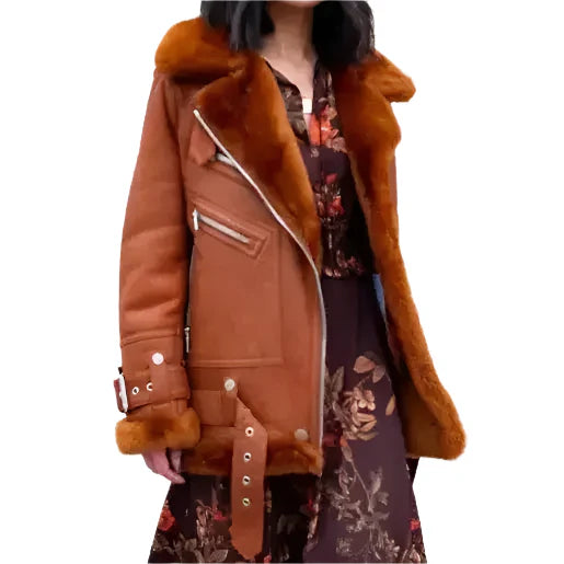 Womens B3 Bomber Sheepskin Shearling Jacket