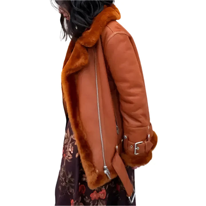 Womens B3 Bomber Sheepskin Shearling Jacket
